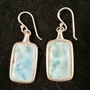 Sterling & Larimar About 1.5”L Perfect condition signed PRICE FINAL